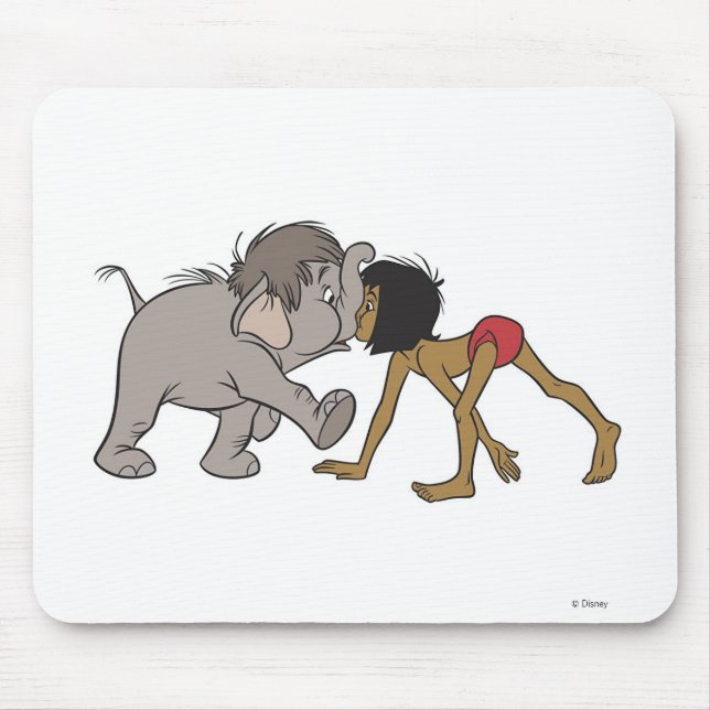 Tapis De Souris Le Mowgli du livre Jungle avec Disney Elephant Bab (Devant)