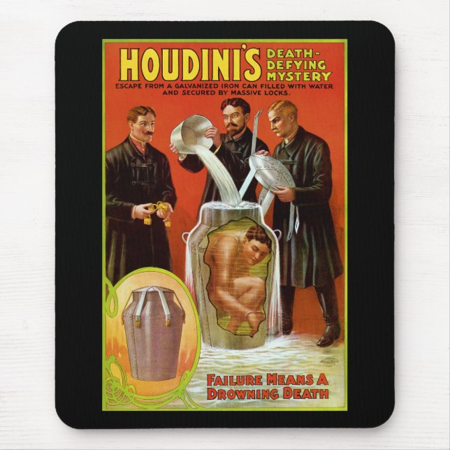Tapis De Souris Le mystère qui défie la mort de Houdini (Devant)
