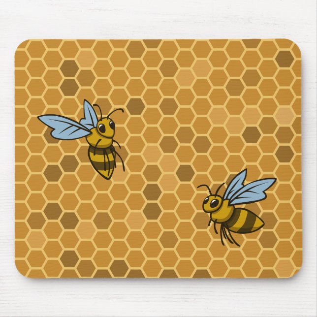 Tapis De Souris Le nid d'abeilles gaffent des abeilles (Devant)