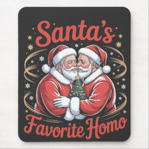 Tapis De Souris Le Noël gay et homo fierté LGBT préféré de Santa