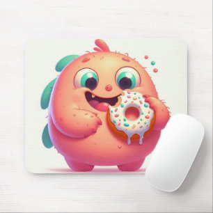 Tapis De Souris “Le p’tit monstre mangeur de donut“