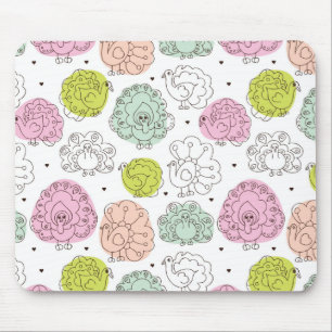 Tapis De Souris le paon badine le cru de papier peint