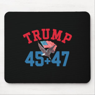 Tapis De Souris Le Patriotique Trump 45 Et 47 Victoire A Remporté 