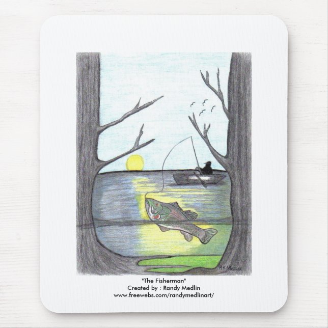 Tapis De Souris "Le pêcheur " (Devant)