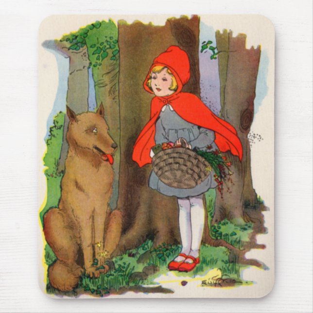 Tapis De Souris Le Petit Chaperon Rouge et le Loup (Devant)