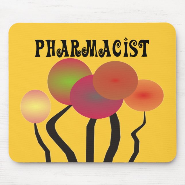 Tapis De Souris Le pharmacien donne des arbres lunaires Conception (Devant)