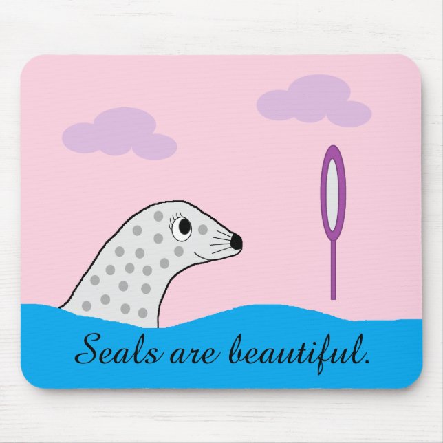 Tapis De Souris Le phoque tacheté a beaucoup de beauté. (Devant)