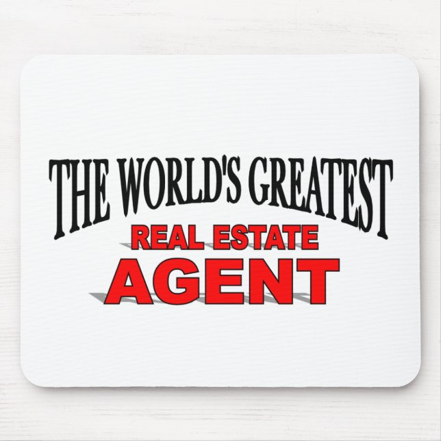 Tapis De Souris Le plus grand vrai agent immobilier du monde (Devant)