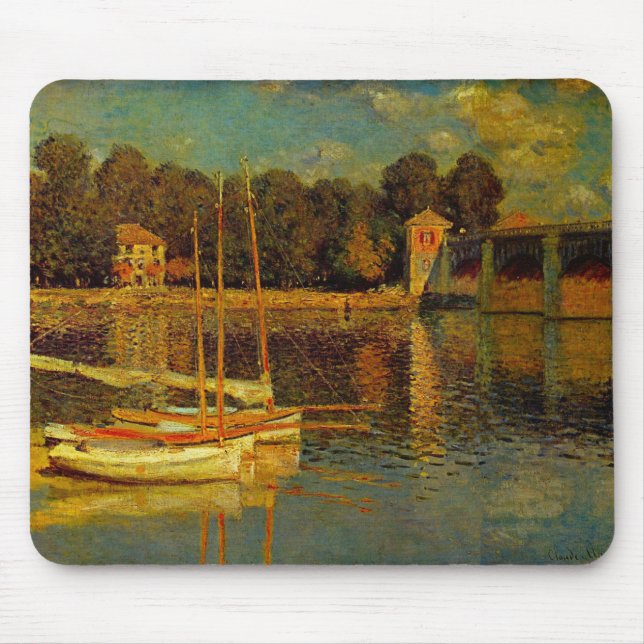 Tapis De Souris Le Pont à Argenteuil par Claude Monet (Devant)