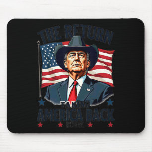 Tapis De Souris Le Président Patriotique Donald Trump Cowboy prend