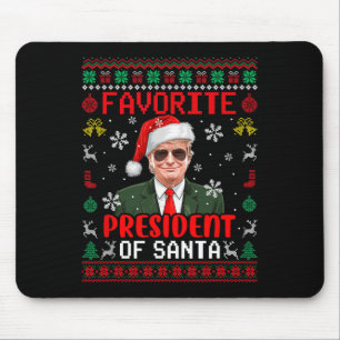 Tapis De Souris Le Président Préféré De Père Noël Xmas Trump Fier 