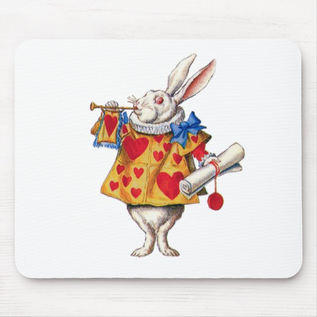 TAPIS DE SOURIS LE RABIT BLANC D'ALICE AU WONDERLAND (Devant)
