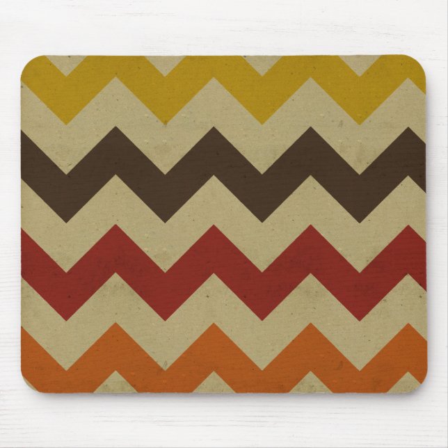 Tapis De Souris Le rétro zigzag de chevron barre le motif de (Devant)