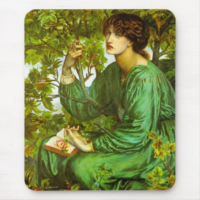 Tapis De Souris Le rêve du jour par Dante Gabriel Rossetti (Devant)