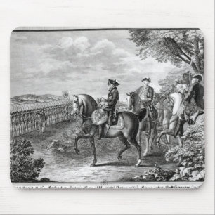Tapis De Souris Le Roi Frederick II de la Prusse passant en revue