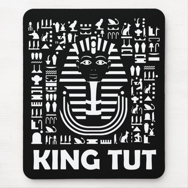 Tapis De Souris Le roi tut pharaon égyptien Hiéroglyphe Alphabet (Devant)