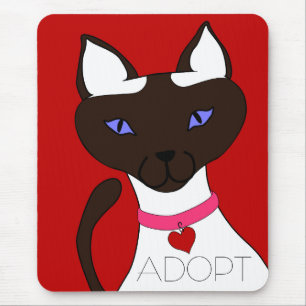 Tapis De Souris Le Ronronnement-fect Moira ADOPTENT Mousepad rouge