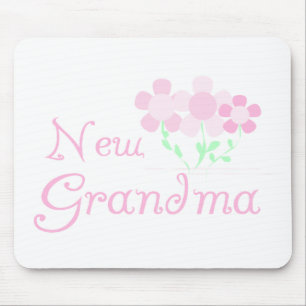 Tapis De Souris Le rose fleurit la nouvelle grand-maman