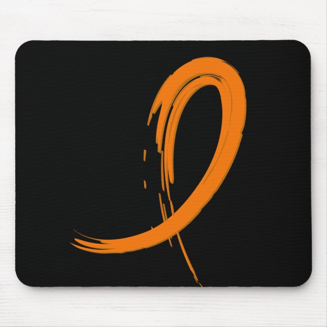 Tapis De Souris Le ruban orange A4 de la leucémie (Devant)
