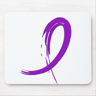 Tapis De Souris Le ruban pourpre A4 de Cancer pancréatique