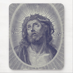 Tapis De Souris Le Saint Visage de Jésus avec Couronne d'Épines Ar