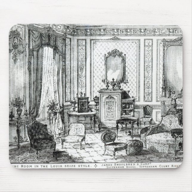 Tapis De Souris Le salon dans le Louis saisissent le style (Devant)