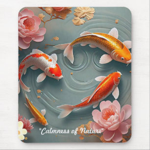 Tapis De Souris "Le sanctuaire paisible de Koi"