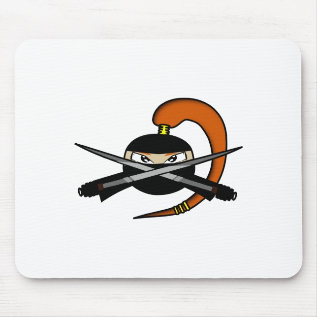 Tapis De Souris Le schéma 2 de Ninja de gingembre (Devant)