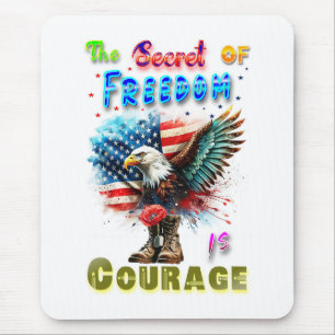 Tapis De Souris Le Secret De La Liberté Est Le Courage