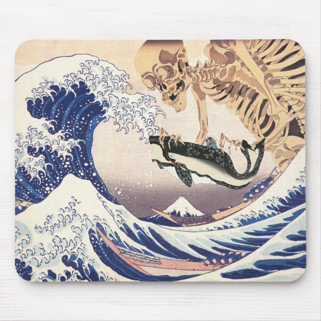 Tapis De Souris Le spectre des squelettes à la grande vague (Devant)