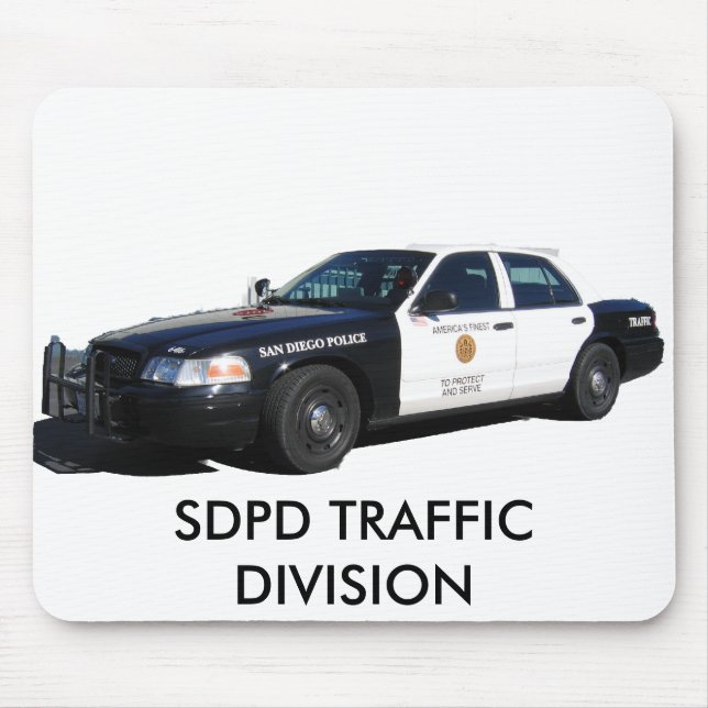 Tapis De Souris Le trafic Slicktop, DIVISION de TRAFIC de SDPD (Devant)