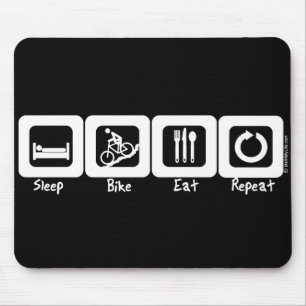 Tapis De Souris Le vélo de sommeil mangent la répétition