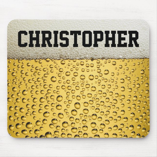 Tapis De Souris Le verre de bière personnalisent (Devant)