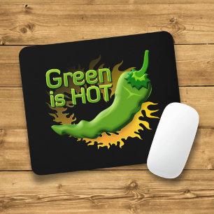 Tapis De Souris Le vert est CHAUD