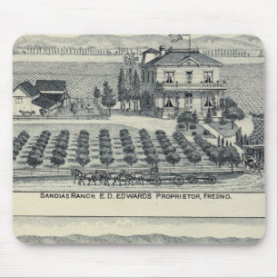 Tapis De Souris Le vignoble de Hedge Row, Fresno