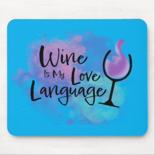 TAPIS DE SOURIS LE VIN EST MON AMOUR LANGUE MOUSE PAD