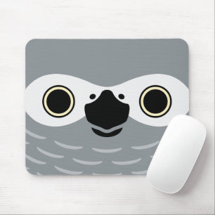 Tapis De Souris Le visage d'un perroquet gris africain