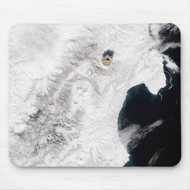 Tapis De Souris Le volcan Shiveluch dans le kraï de Kamchatka, Rus (Devant)