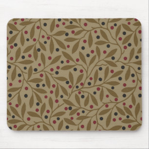 Tapis De Souris Leaf Berry Classique Colorful Art Motif