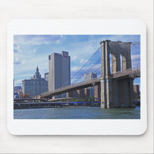 Tapis De Souris L'East River : Pont de Brooklyn et bâtiment