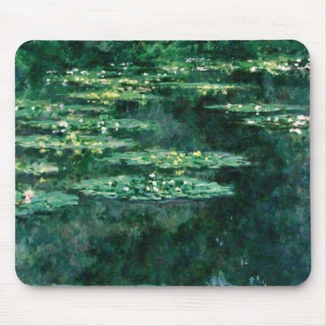Tapis De Souris L'EAU MENSONNE EN ÉTANG VERT par Claude Monet (Devant)