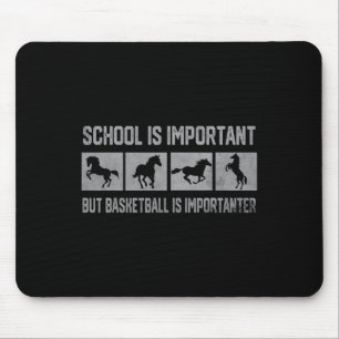Tapis De Souris L'École Est Importante Mon Cheval Est Important Ch