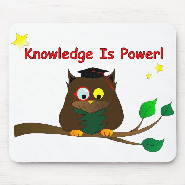 Tapis De Souris Lecture de Wise Owl (Devant)