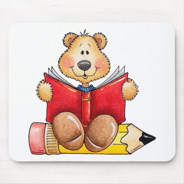 Tapis De Souris Lecture d'ours de nounours (Devant)
