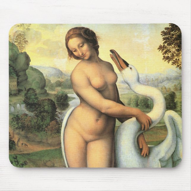 Tapis De Souris Léda de Léonard de Vinci et le Cygne (Devant)