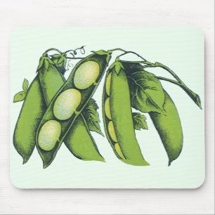 Tapis De Souris Légumes Anciens; Haricots de Lima, Aliments Bio de