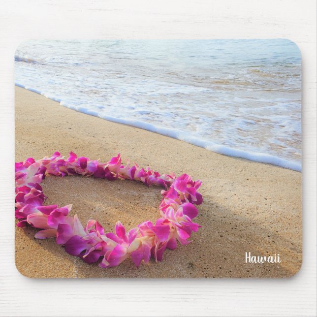 Tapis De Souris Lei hawaïen sur Sandy Beach (Devant)