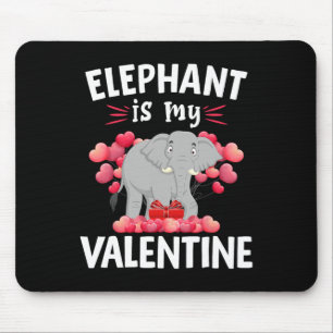 Tapis De Souris L'éléphant est mon Valentin Joyeuse Saint-Valentin