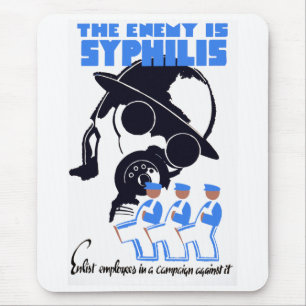 Tapis De Souris L'ennemi est la syphilis