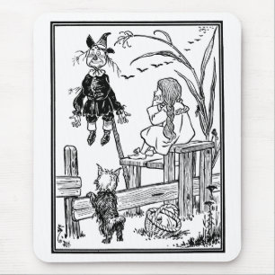Tapis De Souris L'ensorceleur vintage d'Oz, Dorothy Toto rencontre